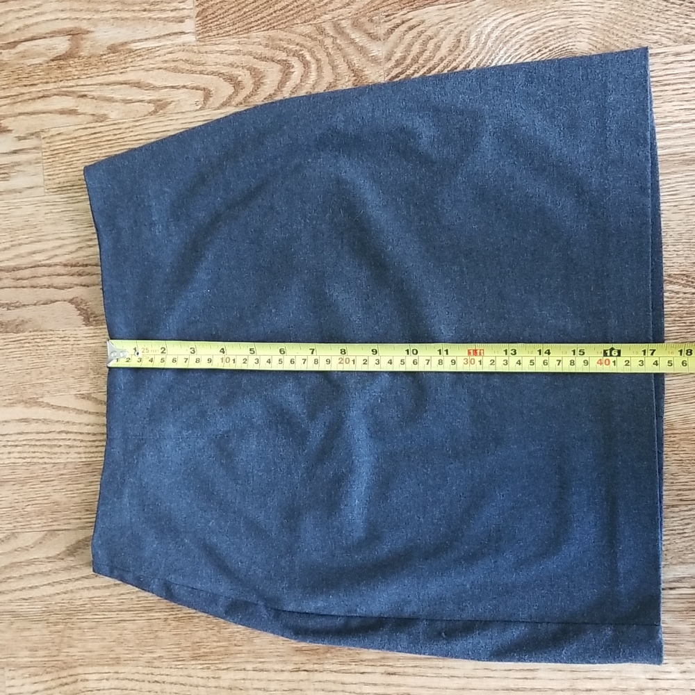 (7) Oxxford Grey Pencil Skirt Professional Rayon Blend Academia Business - Picture 4 of 8
